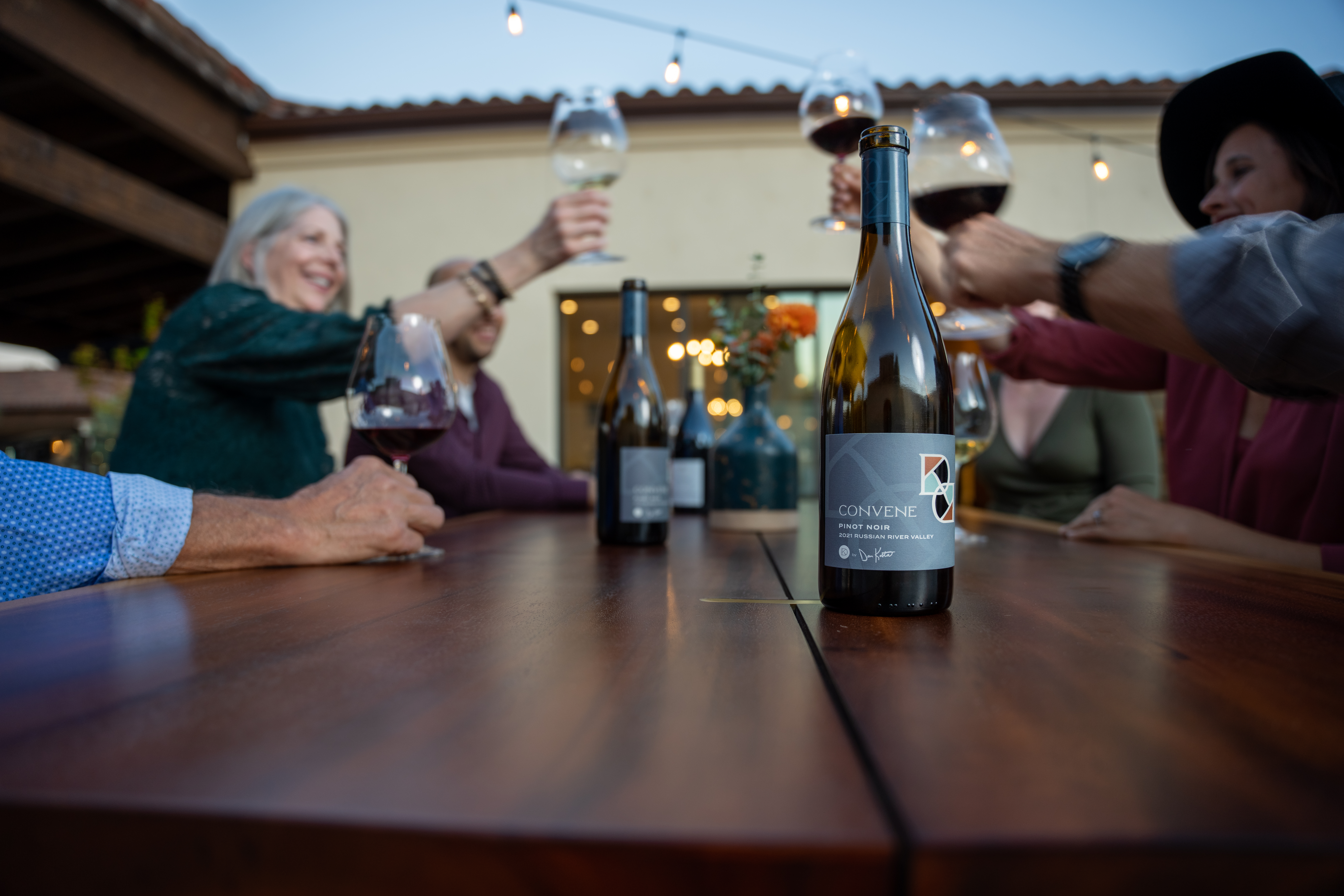 Patio at Convene by Dan Kosta at Bacchus Landing in Healdsburg. (Convene by Dan Kosta)